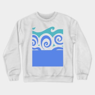 Blue waves Crewneck Sweatshirt